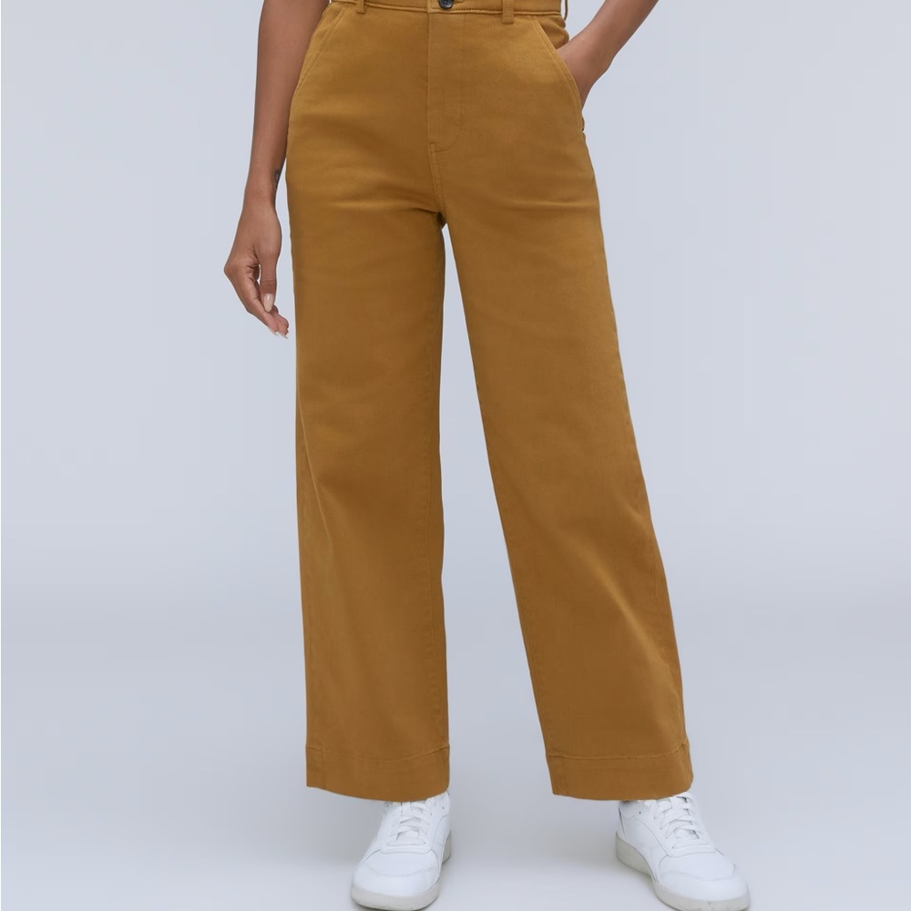 Everlane The Organic Wide-Leg Pant Size 4 Tapenade